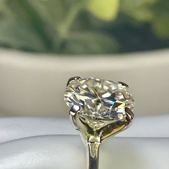 SALE‼️CERTIFIED-3.35ct DIAMOND SOLITAIRE. Rhodium plate. EARTH MINED IN BRAZIL - Picture 9 of 16